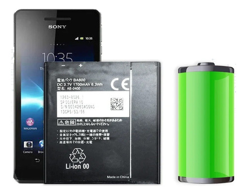 Batería Compatible Con Sony Xperia S / V  Ba800 De 1700mah 