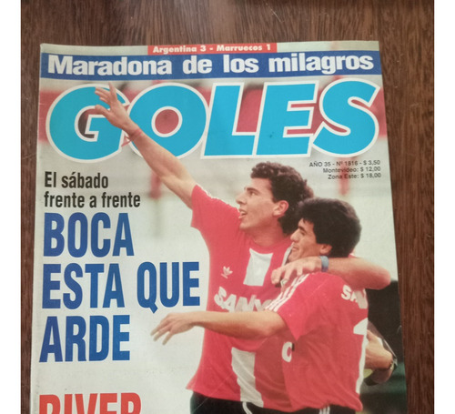 Revista Goles N°1816 Maradona Gareca Manteca Martinez Platen