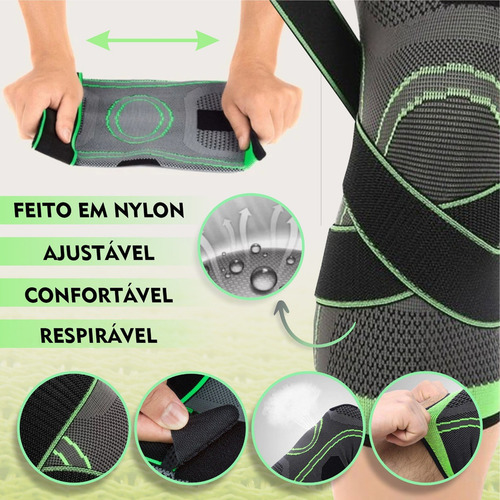 1 Par Joelheira Compressão Tenso Perna Alivia Dores Crossfit