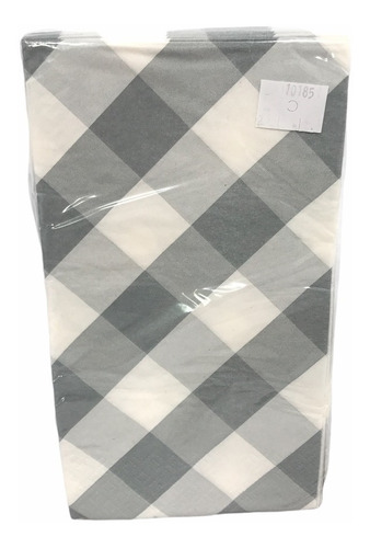32 Servilletas Guest Grande Cuadros Plata Gingham Fiesta For