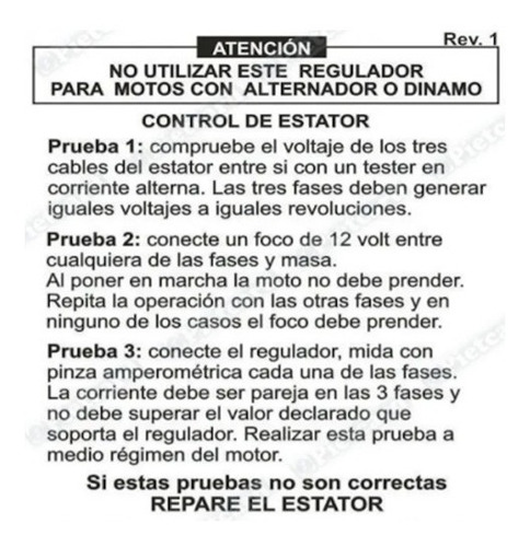 Imagen 3 de 9 de Regulador Trifasico Pietcard 1033-30 Amp Beitia Motos