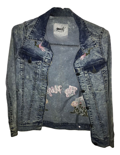 Campera De Jean Muaa! Estampada M