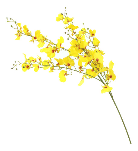 Adorno Amarelo Simulado De Ramo De Orquídea Dançarina