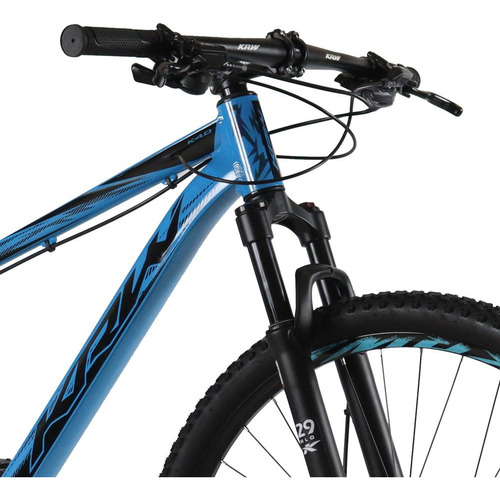 Bicicleta Aro 29 Krw Alum 27vel Shimano Acera Hid Trava Kr10 Cor Azul/preto