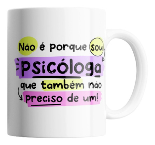 Imagem 4 de 7 de Caneca Flork Profissão Psicologia Profissão Chinelo Bombom