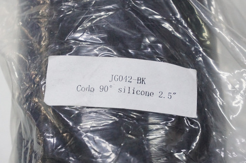 Codo 90° 63mm Alta Presión Silicona Color Negro Biocartuning