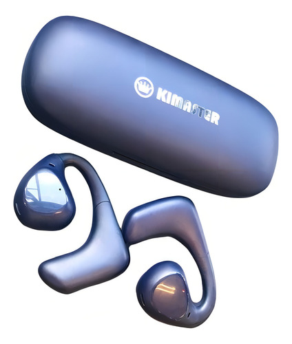 Fone De Ouvido Kimaster Condução Ossea Tws500 Sem Fio Cor Azul Luz Azul