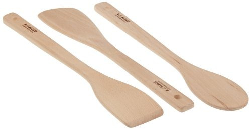 Alessi Sartenes Ollas Conjunto De Cucharas De Madera, Plata 