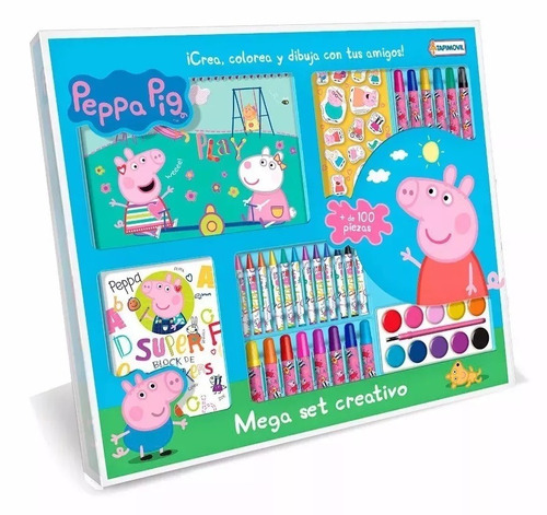 Mega Set Creativo Peppa Pig Colorea  Y Pinta Babymovil