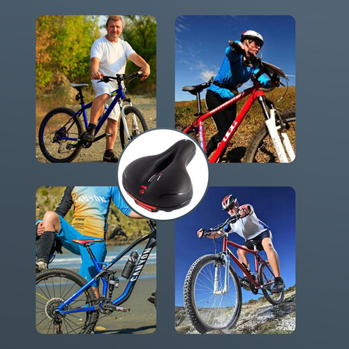 Asiento Para Bicicleta Cómodo Sillin Mtb Con Luz Trasera