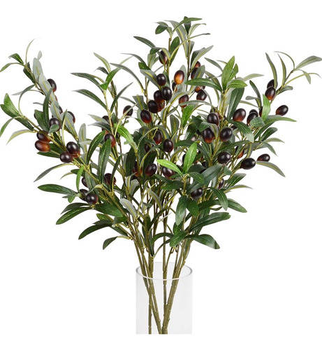 6 Piezas De Plantas Artificiales Follaje Ramas De Olivo Tall