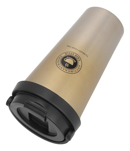 Taza Café Aislada Con Tapa Acero Inoxidable Amarillo 500ml