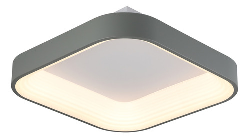 Plafon Led Moderno Gris Diseño Cuadrado L3424g 45cm Mks 