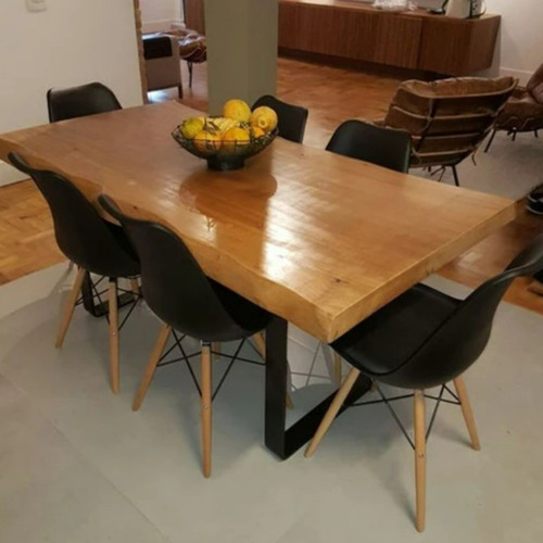 Jogo 4 Cadeiras Charle Eames Wood Eiffel Sala Cozinha Preto