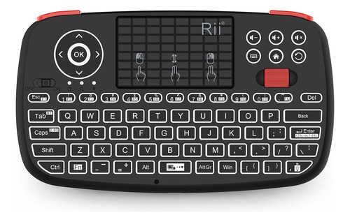 Mini Teclado Inalámbrico Bluetooth Rii I4 Con Panel Táctil