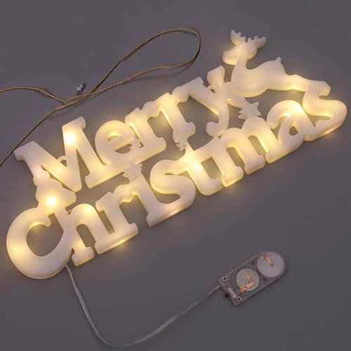 Mc Luces De Letras De Feliz Navidad,decoración Navideña
