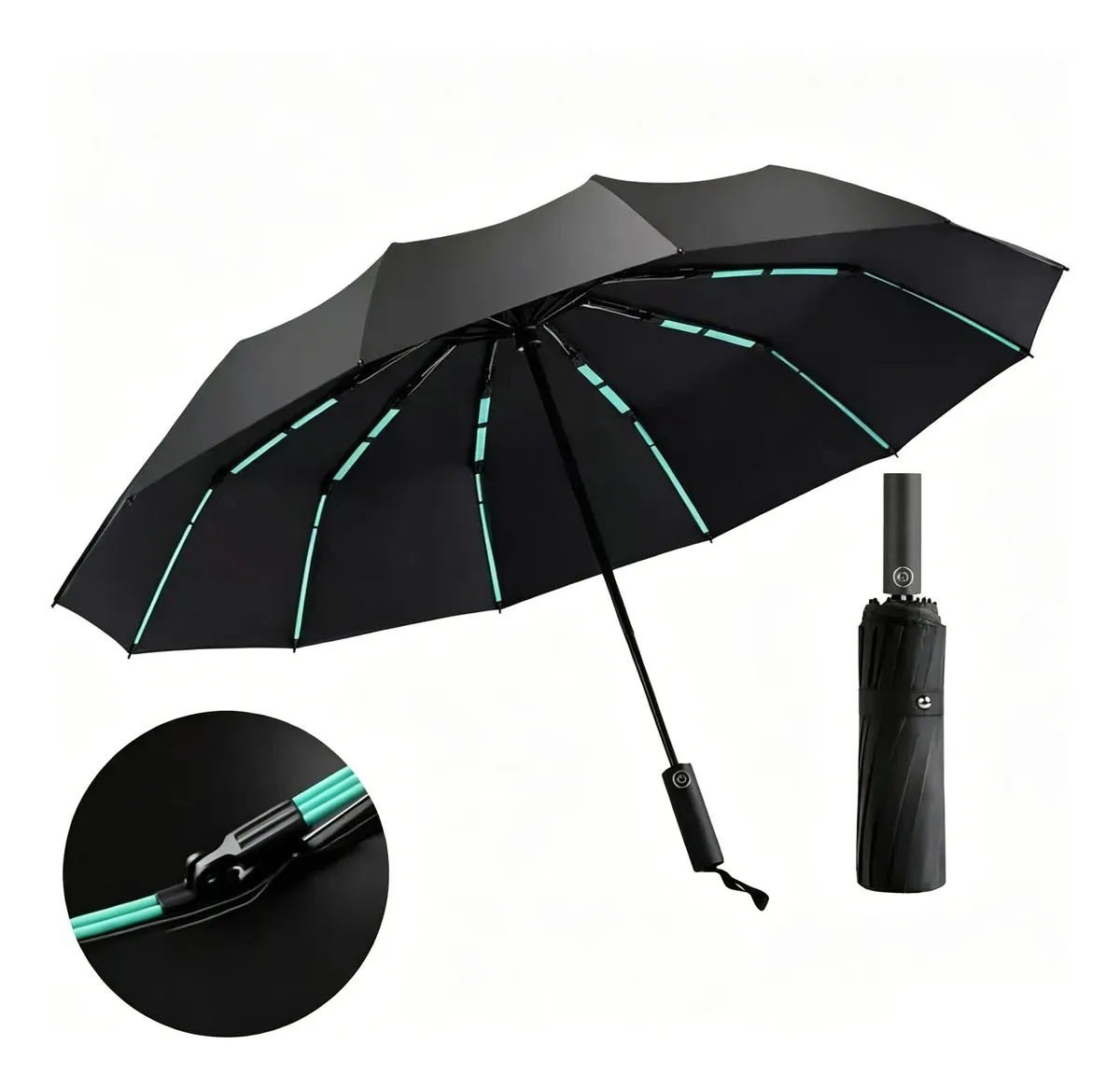 Guarda-Chuva Automático Portátil Preto