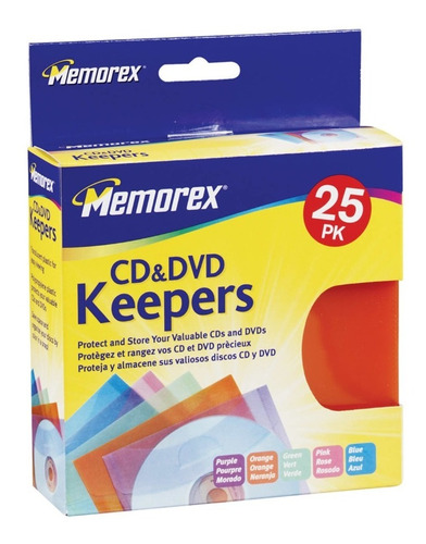 Memorex Keepers Cd & Dvd 50 Pack Protector De Plástico