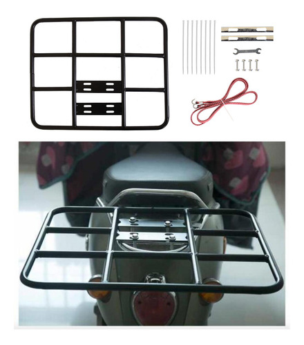 Estante De Carga Para Bicicleta De Metal, Cesta Con Correa