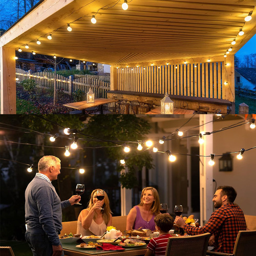 Guirnalda De Luces Led Exterior, 30m 52 Focos Inastillables