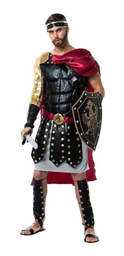 Disfraz De Gladiador Para Hombre Guerrero Romano Cosplay C