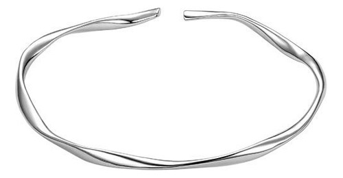 Pure Silver Mobius Ring Bracelet