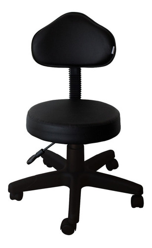 Imagem 1 de 6 de Cadeira de escritório Ecoflex Mocho  preta com estofado de couro sintético