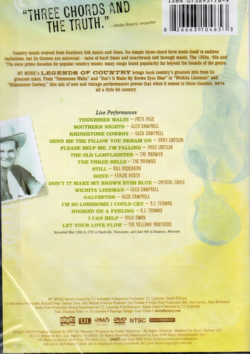 DVD Éxitos clásicos del country - Bj Thomas - Crystal Gayle