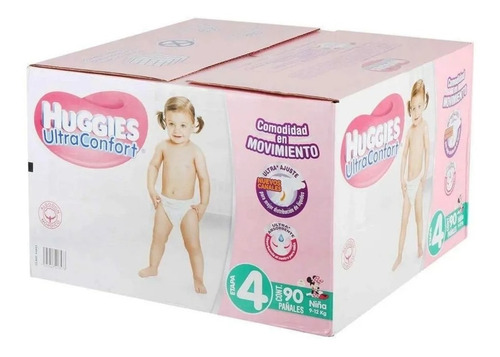 Pañales Etapa 4 Huggies Ultraconfort Niña 90 Pzas Msi