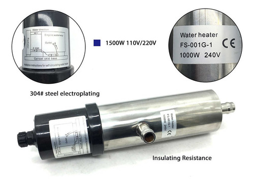 Precalentador De Agua Motores Grupos Electrogenos 1500w