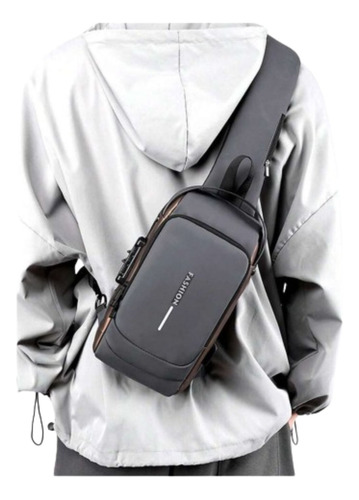 Bolso De Hombro Cruzado Para Hombre, Mochila Usb Pequeña