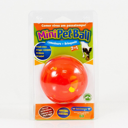 Brinquedo Interativo Recheável Pet Games Pet Ball Pp