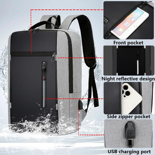 Tf Mochila De Negocios Impermeable Para Hombre, Mochilas