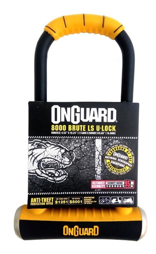 Candado Ulock Onguard 8000 Largo Bicicleta Moto Seguridad 95