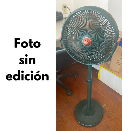 Ventilador Pedestal Base Metal 3 Velocidades Oscilatorio 28 Cm 50 Verde Cobre Metal 3