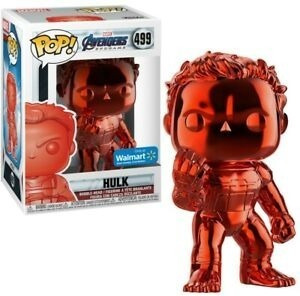 Funko Pop Hulk Red Chrome #499 Walmart Sticker Cromado