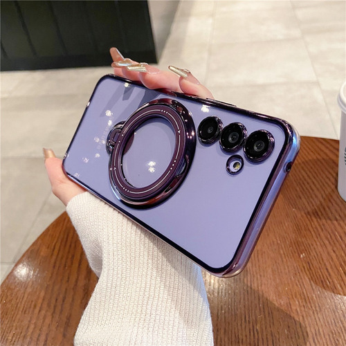 Funda Para Teléfono Samsung Galaxy A06, A25 A, A15, A05s, A05, A Prueba De Golpes, Transparente, Suave, Con Soporte Anular