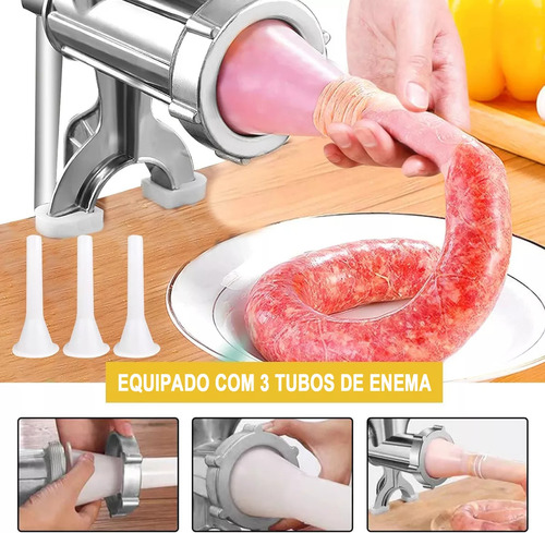 Moedor Carne Fazer Hambúrguer Manual Embutidos Linguiça