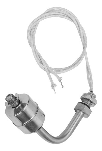 Sensor Nivel Agua Curvo Flotante Simple 78mm Acero Inox