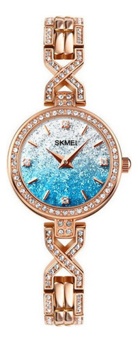 Reloj De Cuarzo Inoxidable Skmei 2001 Diamond Fashion