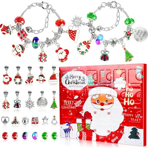 Calendario De Adviento De Navidad 2023 Para Niñas, Pulsera D