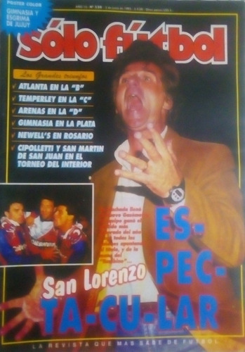 Solo Fútbol N°520.boca 2 San Lorenzo 0.poster Gimnasia Jujuy