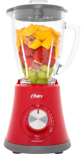 Liquidificador Super Chef 750w Vermelho Oster Copo Vidro220v Vermelho