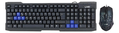 Kit de teclado y mouse gamer Live! LVMT-906