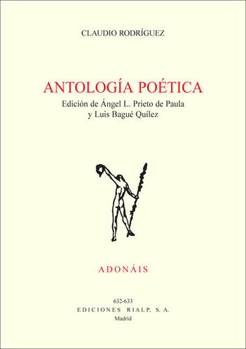 Libro Antologã­a Poã©tica. Claudio Rodrã­guez - Rodrã­gue...