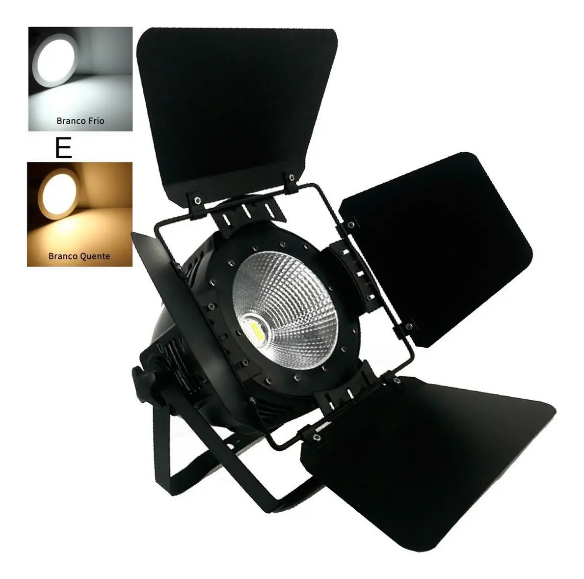 Canhão PAR Luatek Led Cob 200w Branco Quente Frio DMX