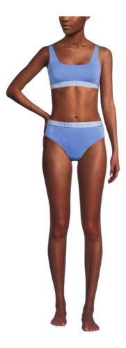 Top Tommy Hilfiger De Modal Color Azul 100% Original