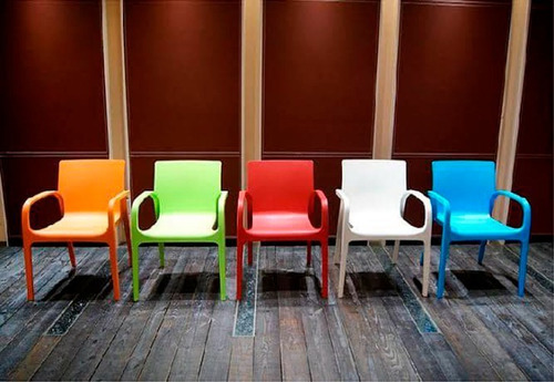 Silla Moderna Para Comedor Terraza De Polipropileno Set De 4 Estructura De La Silla Turquesa