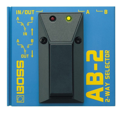 Pedal Footswitch Boss Ab2 Selector 2 Vias Prm Color Azul