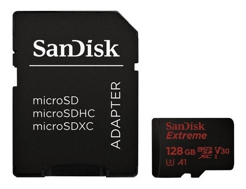 Sandisk Extreme, Tarjeta Micro Sdxc 128gb U3, V30 4k 100mb/s